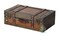 Wooden Vintage Luggage Trunks - Antique Carry-on Suitcase Storage Box with Hinged Lids, Old-Fashioned Decorative Box